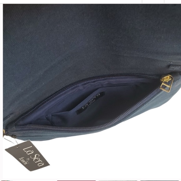 NWT LA SERA by Franchi Envelope Clutch beaded Purse - Picture 5 of 8